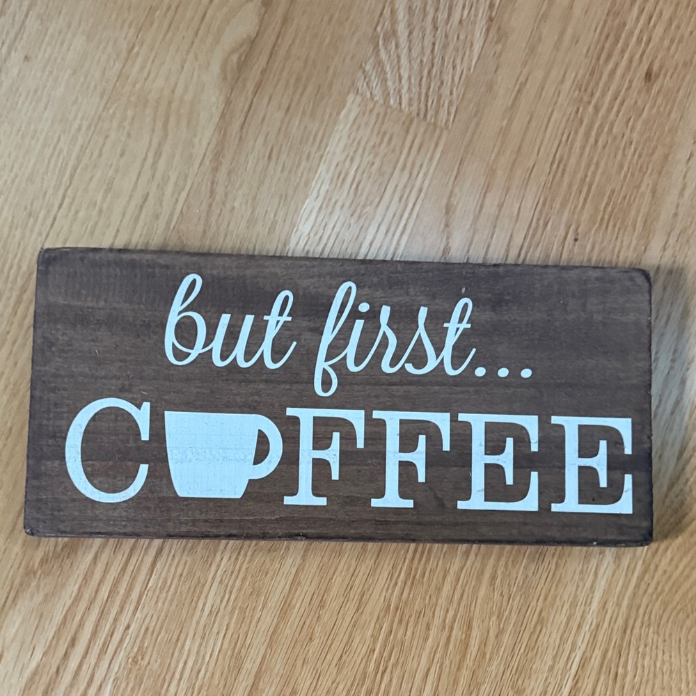 Charming Brown Coffee Sign for Kitchen Decor